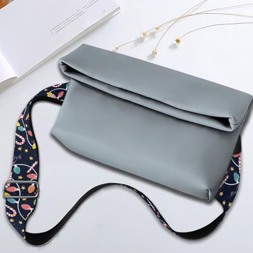 Image of Talayituse Christmas Lights Candy Print Shoulder Strap Wide Purse Bag Strap Adjustable Replacement Belt Luggage Crossbody Shoulder Bag Strap for Women Girls, 1 Pack Christmas Decor