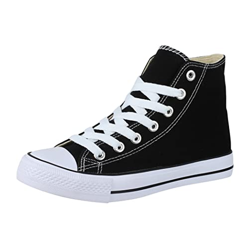 Elara Sneaker Unisexe Chaussures de Sport Confortables Textile Black-43