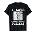 I Love Coffee And Crossword Puzzle Solve Squares Vocabulaire T-Shirt