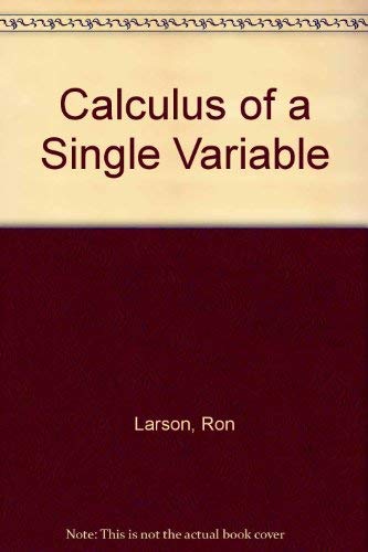 Calculus of a Single Variable: Larson, Ron: 9780618638635: Amazon.com ...