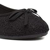 Lilley Gwen Womens Black Lace Slip On Ballerina - Size 4 UK - Black - Image 6