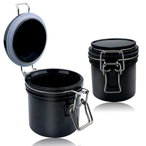 MotBach 2 Pack Black Eyelash Glue Storage Tank, Eyelash Glue Storage Jar, Activated Carbon Sealed Leak-proof Jar Container for Grafting Eyelash Supplies and Lash Extension Extension