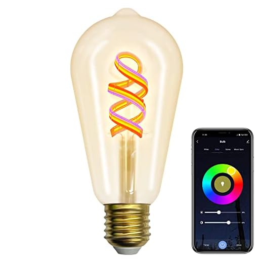 ANTELA Lampadina Intelligente Wifi Vintage Edison ST64