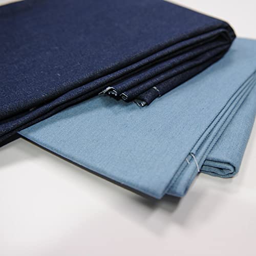 Premium 9 OZ Deep Indigo Washed 100% Cotton Denim Fabric - 62" Wide by the Yard for Fashion-Forward Creations 6 Premium 9 OZ Deep Indigo Washed 100% Cotton Denim Fabric - 62" Wide by the Yard for Fashion-Forward Creations - Image 5