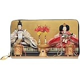 [YINGD] ひな祭り 雛人形 雛祭り ひな人形 7 すべての財布 長財布 本革 薄型二つ折り スマホ入れ可 シンプル 小銭入れ カード 現金 大容量収納 ファスナー ビジネスウォレッ 男女兼用 人気 クリスマス/新年プレゼント