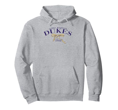James Madison Dukes Bow Arch Gray Officially Licensed Pullover Hoodie