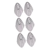 NUOBESTY Schulterklappen Mit Quasten - Elegante Silberne Schulterverzierung FüR KostüMpartys Einfaches Anbringen Mit Sicherheitsnadeln Ideal FüR AnzüGe Und BüHnenauftritte