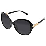 Super Big Circle Shades Ultralight Eyeglasses Smoke Dark Black Sunglasses Gold