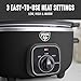 GreenLife 3.5QT Slow Cooker, PFAS-Free Non-Toxic Ceramic Nonstick Removable Interior Bowl, Programmable, Keep Warm, Stovetop & Oven Safe Pot, Dishwasher Safe Crock & Glass Lid, Black