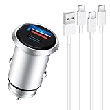 Compatibilidad universal: este cargador de automóvil USB-C tiene un amplio rango de voltaje de DC12-24V, que se puede adaptar a los puertos de encendedores de cigarrillos de varios vehículos. También es compatible con una variedad de dispositivos electrónicos pequeños, lo que le permite alimentar cómodamente sus teléfonos móviles, tabletas, cámaras, bancos de energía, auriculares, cámaras de tablero y más.