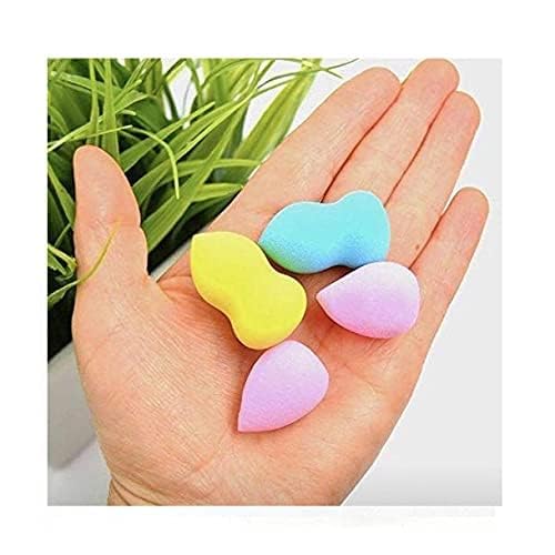 Image of Shimmer Multicolor Tear Shape Mini Beauty Blender Sponge With Storage Box - Pack of 5, Assorted Colour (Multicolor 5)