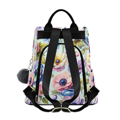 Sac à dos imprimé floral avec fermeture éclair arrière antivol