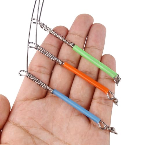 Set de 15 divisores de línea de pesca de acero coloridos miniatura 6