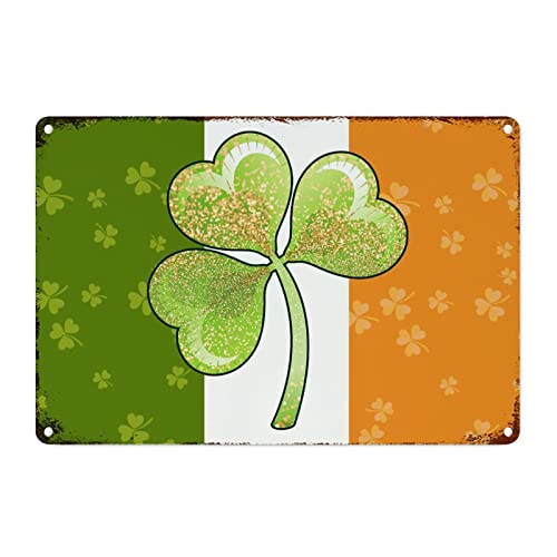 Panneau en métal trèfles de l'Irlande idée cadeau vintage St Patrick