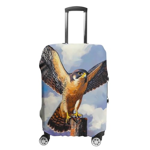 Beautiful Peregrine Falcon Bird Luggage Cover Protector Printed Washable Anti-Scratch Travel Suitcase Covers XL