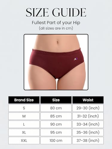 Image of Panty Set for Women | Solid Plain Mid Waist Cotton Panties for Women Combo | Hipster Briefs | Soft Breathable Innerwear for Women | Ladies Innerwear