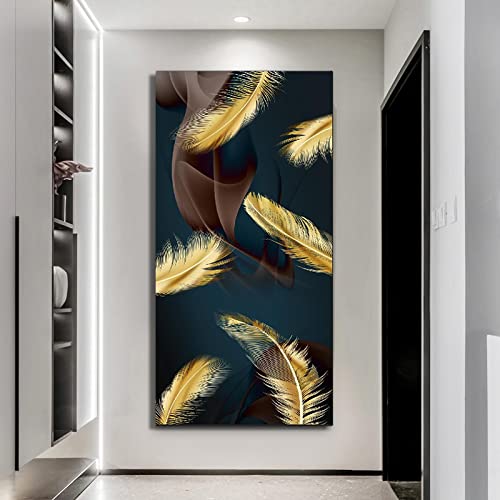 Affiches de plumes colorées impressions murales grand format déco maison peinture toile 90x180