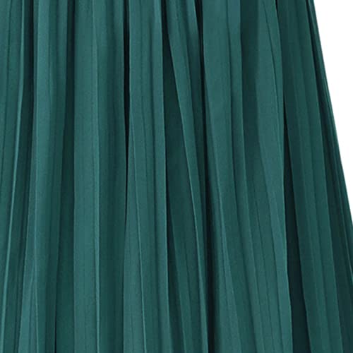 Uillui Women Chiffon Crop Culottes Plus Size Pleated Wide Leg Palazzo Dress Pants High Waist Loose Summer Casual Flowy Pants4