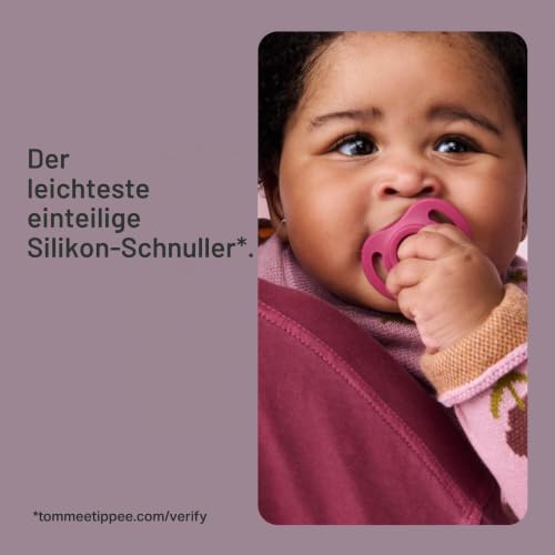 Tommee Tippee Ultraleichter StayPut Schnuller, 18-36m, 4er-Pack, einteiliges Silikondesign – Ansicht 2