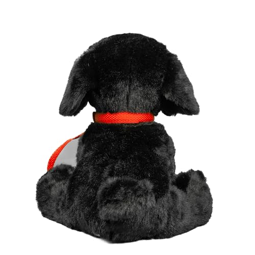 Teddys Rothenburg Kuscheltier Labrador + Leine sitzend schwarz 28 cm Plüschhund Plüschtier