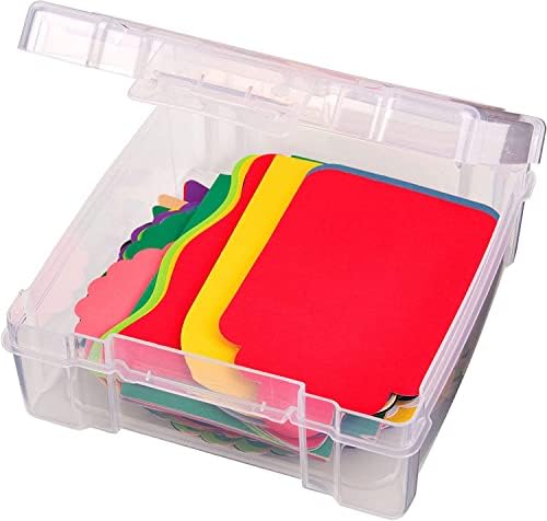 ArtBin 6953AB 6 x 6-inch Essentials Storage Box, Translucent Clear
