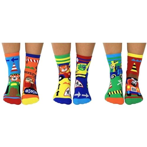Little Diggers - 6 Odd Socks for Kids US 9.5-132