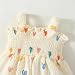 Imagen de LUVCES Vestidos Bebé Niña Ropa de Verano Floral Bohemios Vestido de Algodón y Lino con Gorro para Recién Nacidos Conjuntos para Bebés Sesiones de Fotos Estampado Corazones Amarillo Claro 3-6 Meses