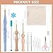 MSDADA 21PC Punch Needle Kit, Adjustable Punch Needle Tool, Wooden Handle Embroidery Pen Kits, Hoops, Cloth, Punch Needle Set Adults Beginner for DIY Craft, Perfect for Decoration and Gifts(Blue)