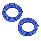 Fdit Filo per Decespugliatore Rotondo da 2 Pezzi da 4 Mm, Filo per Tosaerba a Basso Rumore in Nylon con Colore Blu, Adatto per la Maggior Parte dei Decespugliatori (5 Metri)
