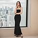 VANCOL Women's Cutout Backless Maxi Dress Sexy Sleeveless Tight Slip Spaghetti Strap Long Dresses Black