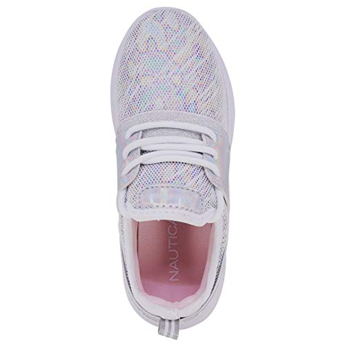 Nautica Kids Girls Metallic Fashion Sneaker Lace-Up Athletic Running Shoe I kappil I (Big Kid - Little Kid - Toddler)4