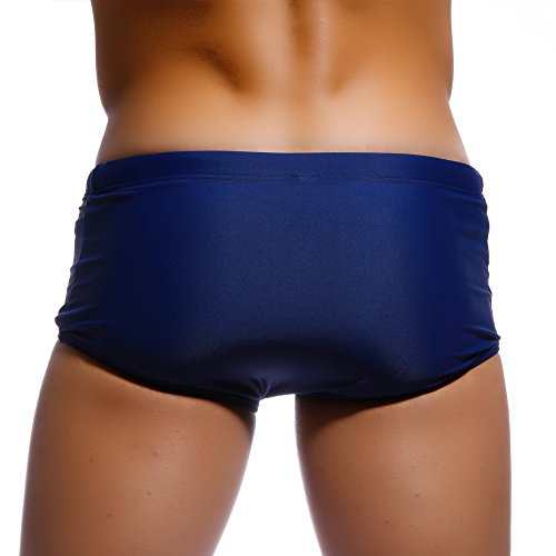 Taddlee Men Swimwear Sexy Swim Briefs Bikini Swimsuits Solid Shorts Boxers, Blue, Large #TOP1