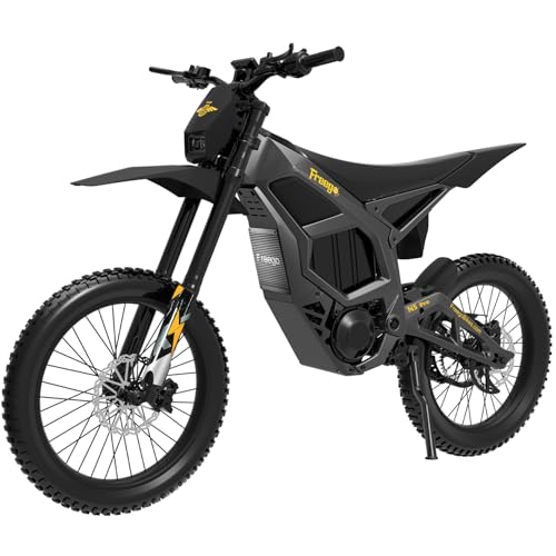 Freego Electric Dirt Bike,Mid-Drive Motor,72V/40AH/8000W(Peak),53MPH Electric Motorcycle Bike for Adults,19”/18” Tire, 380N.m Max Torque 4-Piston Hydraulic Brakes 4 Hours Fast Charging Off-Road Bike