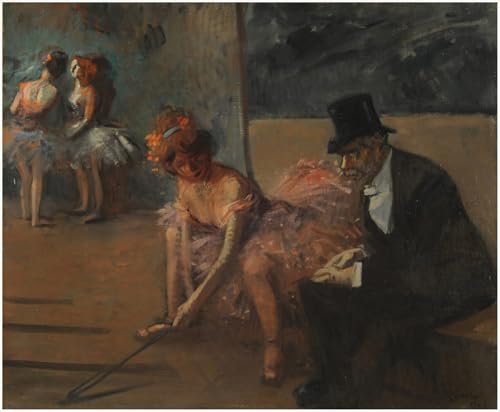 Tableau danseuse avec un admirateur Forain art mural vintage pour sublimer mur vide