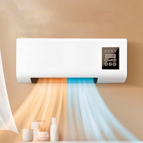 Aire Acondicionado portátil sin conductos y Ventilador de Pared sin aspas, Unidad de Aire Acondicionado portátil 3 en 1 (refrigeración/Ventilador/Sistema Split) con Mando a Distancia