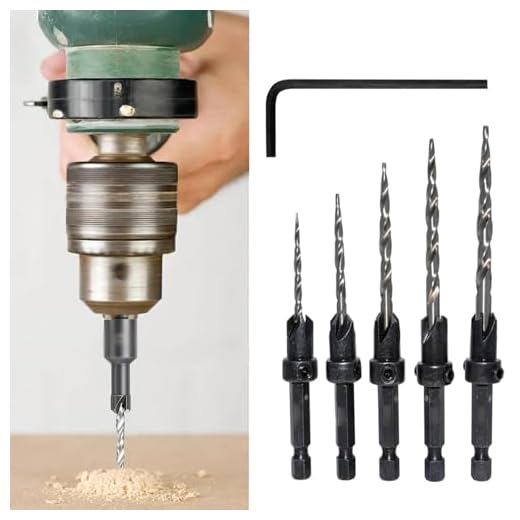 Generic 5-Piece Hex Shank Twist Drill Bit Set, Quick Change HSS Drill Bits for Metal, Wood, and Plastic