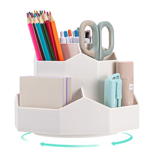 MumdoYAL Organizador de escritorio giratorio de 360 grados con 9 ...