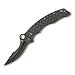 Spyderco Szabo Folder CF/G-10 Laminate Black Blade Plain Edge Knife, Carbon Fiber, Left/Right