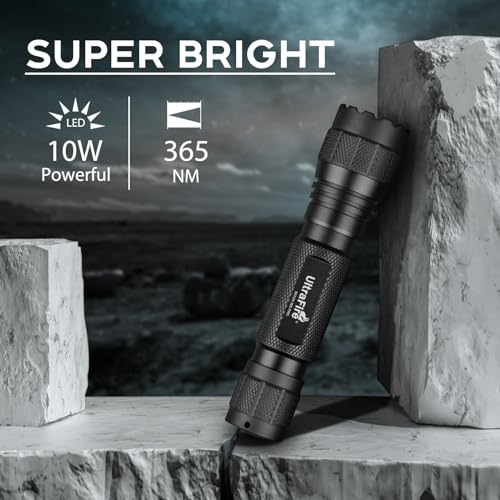 ULTRAFIRE UV Torch 365nm Black Light, 10W High Power UV Light with Holster - Image 3