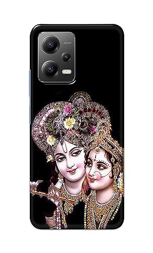 Image of PRINTFIDAA� Printed Hard Back Cover Case for Mi Poco X5 5G Back Cover (Radha Krishna) -2808