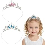SWYZOR 2 Stück Prinzessin Krone Tiara, Diadem Kristall Tiaras Für Mädchen Kleinkind Festzug Krone Strass Stirnband Tiara für Frauen Mädchen Geburtstag Hochzeit Halloween Party Weihnachtsgeschenke