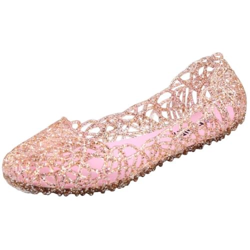 Image of Women's Jelly Sandals Ballet Shoes Slip On Flats Hollow Out Loafers