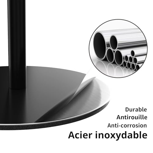 Porte-rouleau WC autonome inox noir 4 rouleaux niffgaff