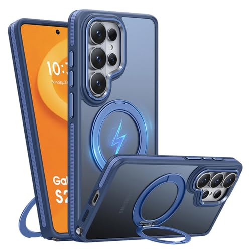 Samsung Galaxy S26 S25 S24 S23 Ultra S26 S25 Plus�p360°���^���}�O�l�b�g�X�^���h�ی�P�[�X���C�����X�[�dTPU�����h�~�ی�P�[�X�A���C�����u���[�ASamsung Galaxy S24 FE�p