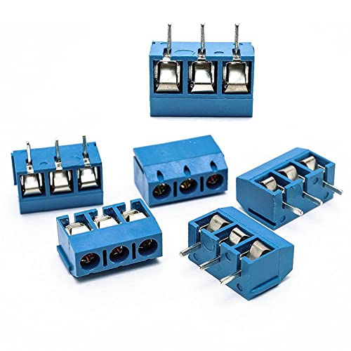 Terminal KF301-3P de 3 pines de 5.08mm bloque conector de tornillo de ABS con 300 unidades 3