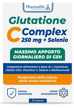 Glutatione C Complex 250 mg + Selenio Integratore Alimentare 30 Capsule