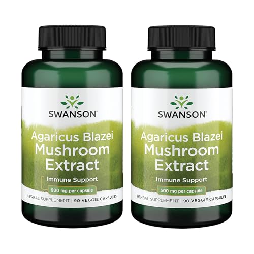 Swanson Agaricus Blazei Mushroom Extract 500 Milligrams 90 Veg Ca...