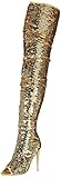 Women's Bling Peep Toe Heeled Thigh High Boots Slouch Zipper Stiletto Knee High Boots Sequin High...