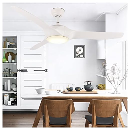 HYY-YY Modernt vardagsrum takfläkt med ljus 52 tums fläktlampor Fjärrkontroll Snygg belysning för sovrumsrestaurang dekoration (Blade Color : White)