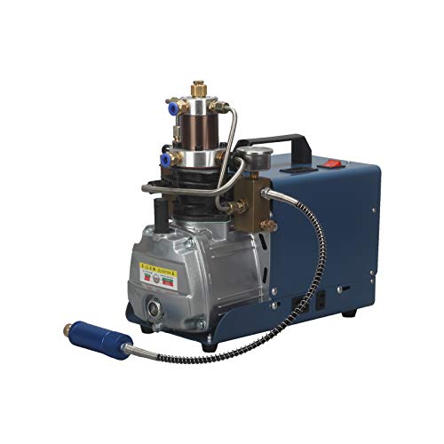High Pressure Air Compressor, Electric Inflator PCP Air Compressor Pump with Pressure Gauge 4500PSI/30MPa for Paintball/Scuba/Airgun/Mini Diving Bottle Upgraded Explosion-proof Valve, 110V